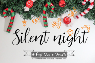 Silent Night Duo: A Handwritten Script Font for Editorial Design